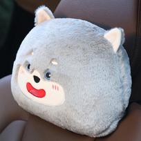 Gyvūno formos automobilio kaklo pagalvė ir juosmens pagalvės sėdynės atramos pagalvės atsipalaidavimo artefaktas Headrest white