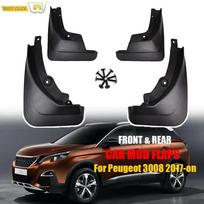 Mud Flaps For Peugeot 3008 Mk2 GT 2017 2018    Mudflaps Mudguards Splash Guards Fender 4Pcs Front Rear Molded