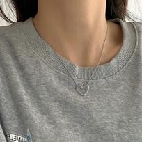 Fashion Pink Planet Heart Zircon Necklace Women Charm Aesthetic Clavicle Chain Necklace Valentines Day Gift Party Jewelry 1 necklace