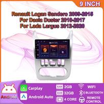 Skirta Renault Logan Sandero 2009-2015 Skirta Dacia Duster 2010-2017GPS Navigacija Android Car Radio Video Stereo Palyer RDS su Carplay 2+32GB 2+32GB