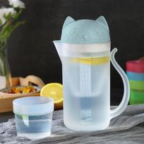 Beverage Container Pitcher Drinkware with Cups Ice Tea for Hot/Cold Water rožinė