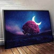 Abstrakti fantazija Modernus peizažas mados plakatai ir spaudiniai Drobės tapyba Sienų paveikslas gyvenamajam kambariui namų dovanos dekoravimui 21cm×30cm NoFrame blue