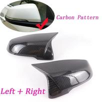 Puikus galinio vaizdo pakaitinis anglies pluošto raštas, skirtas BMW X1 F48 X2 F39 Z4 G29 1 2 serijos F45 F46 F52 F40 veidrodžio dangtelių dangteliams Carbon Pattern-2pcs