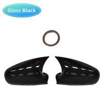 2 vnt. Juodo anglies pluošto galinio vaizdo veidrodžio dangtelis Honda Civic 8 kartai 1996-2001 Bright black blue