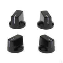 4 Pack Plastic Flat Pointer Guitar Effect Pedal Knobs for Acoustic Electric Parts juoda