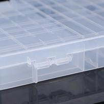 Super Volume plastikinė baterijų laikymo dėžutė, skirta 100 vnt Aaa Aa akumuliatoriaus laikikliui one size white