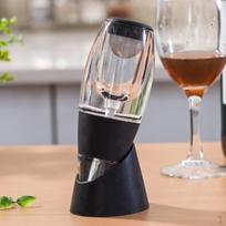 Red Wine Decanter Stable Gifts for Father with Filter Aerator Weddings Outdoor Camping B black
