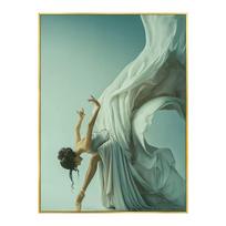 Dancing Ballet Girl Poster Elegant Room Modern Decorative Paintings Canvas Wall Art Picture for Living Room Home Decor Aesthetic 21x30cm No Framed