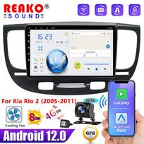 REAKOSOUND 2din Android Automobilinė stereo sistema Radijas Multimedija Vaizdo grotuvas Navigacija GPS, skirta Kia RIO 2 RIO2 2005 - 2011 Head Unit Carplay 4+64+AHD+FAN