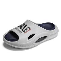Vyriškos šlepetės Lauko/vidaus sandalai Paplūdimio patogūs minkšti šlepetės Laisvalaikio batai Nauji vyriški flip-flopai Vonios kambario namų šlepetės 40-41 white
