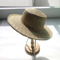 Ins Vasaros Dizainerio Stiliaus Pilna Perlų Grandinėlė Malonė Rankų Darbo Šiaudinė Moteriška Fedoros Skrybėlė Moterims Panama Džiazo Skrybėlė head size 57cm black