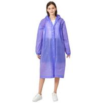 Aukštos kokybės 1vnt 145*68cm EVA Unisex lietpaltis, pastorintas vandeniui atsparus paltas nuo lietaus moteriškas vyriškas juodas Camping vandeniui atsparus lietaus kostiumas violetinė