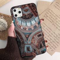 Renesanso meno Tapyba Telefono dėklas iPhone 11 12 13 pro XS MAX 8 7 6 6S Plus X 5S SE 2020 XR dangtelis iPhone 12 Pro Max burnočio rožinė spalva