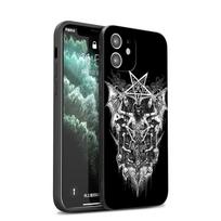 GX76 Goat Head Satan silikoninis minkštas dėklas, skirtas iPhone 13 12 Mini 11 Pro XS Max XR X 8 7 6 6S Plus 5 5S SE 2020 m. iPhone 5 5s SE