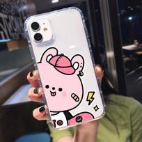 GYKZ Mielas Dinozauras Meškutis Pora Skaidrus Telefono Dėklas iPhone 13 12 11 Pro XS MAX XR X SE2 6S 7 8 Plus Gyvūno Silikoninis Dangtelis Coque iPhone 6  plus gray
