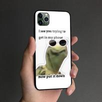 Kermit funny meme soft silicone glass Phone case cover shell for iPhone 6 6S 7 8 Plus X XR XS 11 Pro Max iPhone 11Pro MAX&Tempered Glass case white