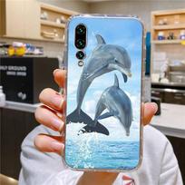 Dolphin Phone Case For Xiaomi 11 Redmi Note 11pro5G 8 8T 9 9A 9S 10 K30 10T Pro Ultra K40pro Transparent Case Xiaomi10T blue