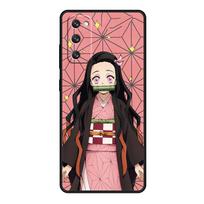 Dėklas Demon Slayer Nezuko Anime, skirtas Samsung S9 S10 S8 S22 Ultra 5G S20 FE 2022 S10e S7 S21 Plus mobiliajam telefonui Samsung S20 FE white