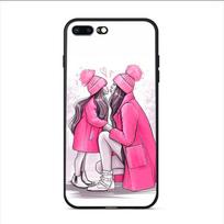 Motinos ir dukters kietas telefono dėklas, skirtas iPhone 12 13 Mini 11 Pro Max XS mobiliojo telefono apvalkalas 7 8 6 Plus X XR 6S 5S SE dangtelis Coque Funda iPhone 5