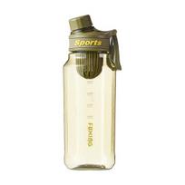 1000ML Sports Water Bottle with Marker Large Strainer BPA-Free Leak-Proof Time Capacity Reusable Water 1000ML žalia