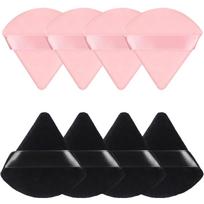 8 Pcs Cotton Powder Puff ,riangle Both dry and wet Makeup Setting Puff,For Concealer/Loose PowderFoundation/Makeup Sponge Set gray