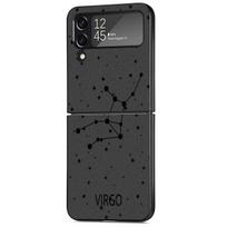 Dvylikos žvaigždynų dėklas Samsung Galaxy Z Flip 3 4 5G juodas kietas PC telefono korpusas Z flip4 prabangus Coque apvalkalas Samsung Z Flip 5G