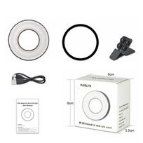 Magnetic Clip-on Smartphone Selfie Light Led Ring Fill Light for Magsafe Iphone 12 13 14 Series Android Phone Light Rechargeable balta
