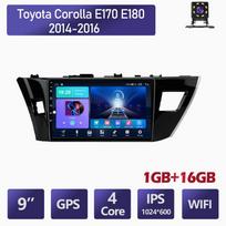 Automobilio radijas Toyota Corolla E170 E180 2014-2016 m. GPS navigacija 2din 1+16GB 1+16GB gray