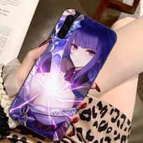 Genshin Impact Raiden Shogun telefono dėklas, skirtas Samsung A91 A81 A73 A72 A71 A30S A20 A12 A13 A52 A53 4G 5G minkštas juodas telefono dangtelis Samsung A91 blue