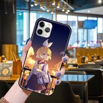 Telefono dėklas Apple IPhone 13 12 11 Mini Pro MAX SE X XS XR 8 7 6 S Plus juodas dangtelis, atsparus vandeniui, minkštas KAGAMINE RIN VOCALOID iPhone 6 ( 6S )