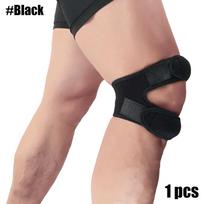 1 PC Sport Kneepad Double Patellar Knee Strap Adjustable Anti-Slip Knee Support Open Knee Wrap Band gray