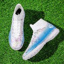 Football Shoes 35-48 Unisex Football Shoes High-top Elastic Sock Mouth Rubber Soft Bottom TF Football Shoes Kids Training Football Boots 35