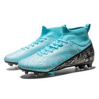 Football Shoes 35-45unisex Football Shoes Men's Short Nail Training Sneakers Children Football Boots Youth Football Boots 35 žalsvai mėlyna