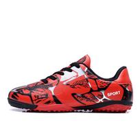 Football Shoes 31-43 Size Short Nail Football Shoes Children Adult Football Shoes Football Training Shoes 32 raudona