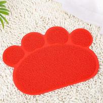 Cat Litter Mat Pet Meal Pad Anti Dirt Prevent Slippery Cushion Anti Jamming Foot Splashing Sand Rug Cat Cage Foot Mat Dog Carpet red