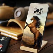 Black Phone Case For Xiaomi POCO F4 GT X4 10T MI 11 lite F3 9T M3 M4 Pro 5G 11T X3 NFC Running Horse Animal POCO X4 NFC brown