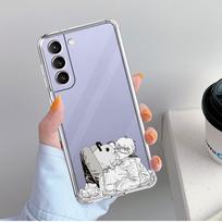 Clear Case For Samsung Galaxy S20 FE S22 Ultra S21 Plus Note 20 10 Lite S10 S10e S9 S8 9 Soft Phone Cover Chainsaw Man Power Sac Samsung S22 gray