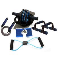 Household Abdominal Roller 8-piece Set Jump Rope Training Abdominal Roller H-shaped Pushup Family Exercise Combination Set