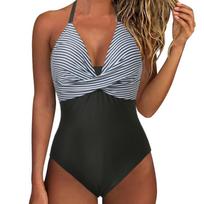 Moteriški maudymosi kostiumėliai bikini, 2024 m. Moterų Europos ir Sexy Gathering didelės baltos juostelės mados bikini Trajes De BañO 2024 Mujer M juoda