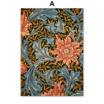Vintažiniai William Morris lapų, vynuogių, gėlių sienos meno paveikslai, drobės tapybos plakatai ir spaudiniai svetainei, namų dekoravimui 21X30cm No Frame beige