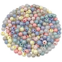 Creative Seed Beads Bracelet Accessories For Necklace Uniform Round Spacer Beads Jewelry Making For DIY Handmade Needlework Macaroon Color beige