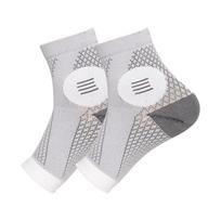 Unisex minkštos kompresinės sportinės kulkšnies kojinės S white