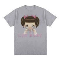 Melanie Martinez cry baby animacinis filmas Grafiniai marškinėliai Vyriški moteriški mieli Retro Harajuku mados marškinėliai 100 % medvilnė, dideli marškinėliai XXXL juoda