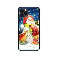 Juodas TPU dėklas, skirtas iPhone 5 5s SE 2020 6 6s 7 8 Plus X 10 XR XS 11 12 Mini Pro Max, galinis dangtelis, Naujųjų metų Kalėdų dizainas iphone 5 5S SE