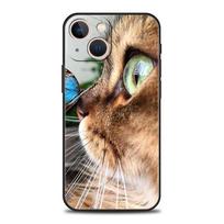 Animacinis Mielų Kačių Minkštas Silikoninis Telefono Dėklas iPhone 11 12 13 15 14 Pro Max X XR XS 7 8 Plus SE 2020 Prabangus Juodas Viršelis Funda iPhone 12 beige