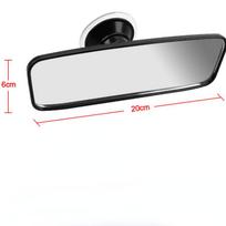 Plataus kampo galinio vaizdo veidrodėlis Automobilio stilius Salono galinio vaizdo veidrodėlis Reguliuojamas Prisiurbiamas universalus 360° besisukantis Automobilio galinis veidrodėlis black