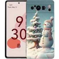 Phone Case For Google Pixel 8 A 7 6 Pro 6A 5G Black Soft Shockproof Back Cover TPU Shell Coque Christmas Graphic Printed Pixel 7A