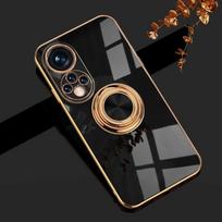 Prabangus padengtas metalinis žiedo laikiklis telefono dėklas, skirtas Huawei Honor X40 X40i X50 X50i X9B X9A X7A X8A 2023 Magic 5 Lite Pro galinis dangtelis For Honor X40 juoda