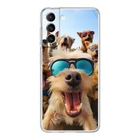 Phone Case For Samsung Galaxy S24 Plus S23 S22 S21 S20 FE Ultra 5G S10 S10E S9 Soft Clear Silicone Cover Animal selfie art Samsung S21Plus black