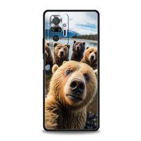 Animal selfie art telefono dėklas, skirtas Xiaomi Redmi Note 13 12 5G 9S 9 8 10 11 Pro 4G 9T 13C 12C 10C 9C 9A 7 Pro minkštas silikoninis dangtelis Redmi Note 13 4G black